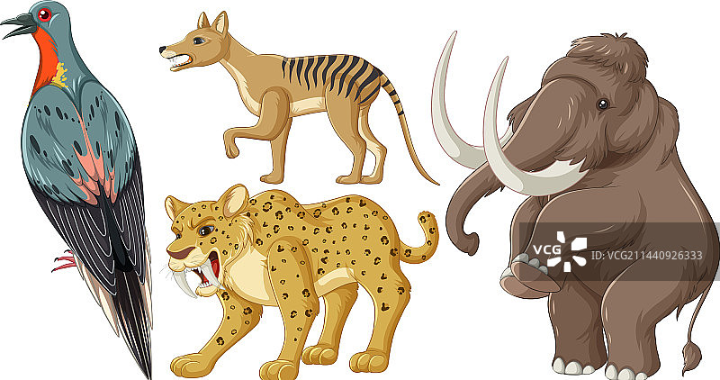 各种已灭绝的动物图片素材