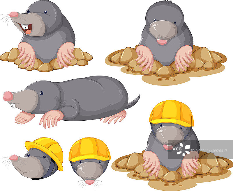 卡通鼹鼠角色合集图片素材