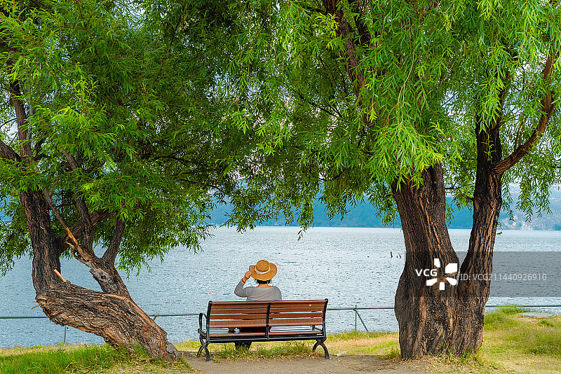 大理洱海生态廊道图片素材
