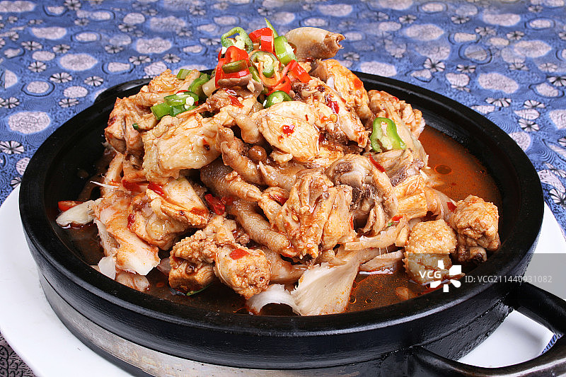 中餐美食-风味炖鸡块图片素材