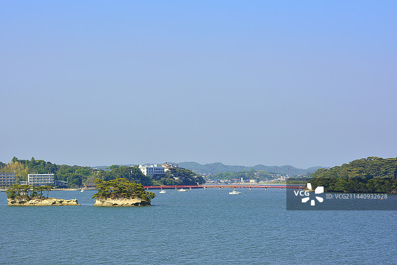 宫城县松岛海滨公园的松岛湾景色图片素材