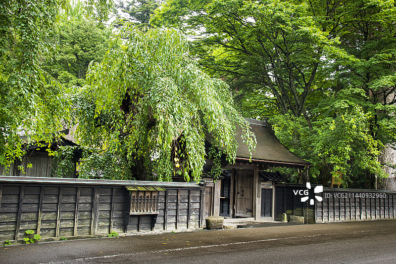 夏季日本秋田县角馆武家屋敷图片素材