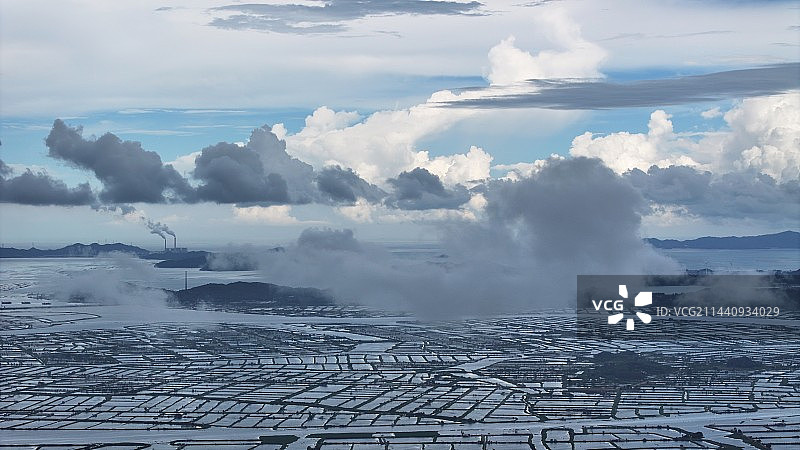 冬季空中景观鸟瞰图图片素材