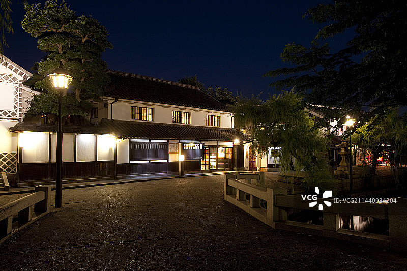 仓敷美观历史街区夜景图片素材