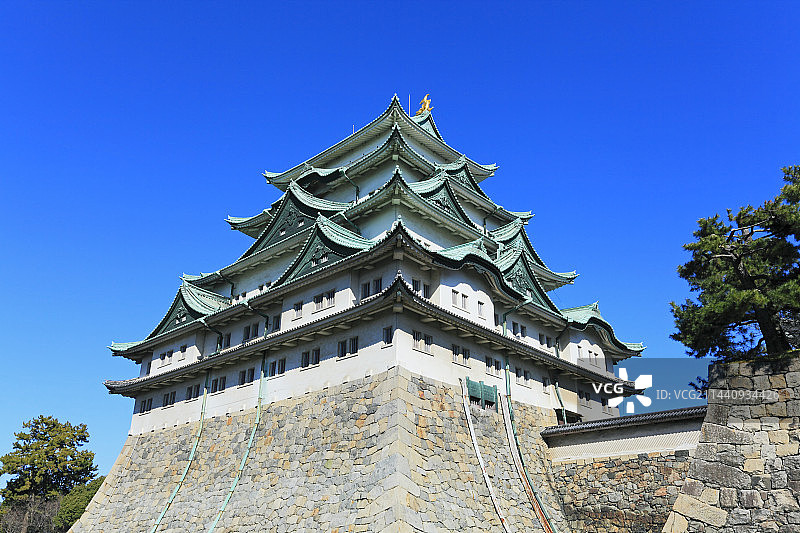 名古屋城天守阁，日本爱知县名古屋图片素材