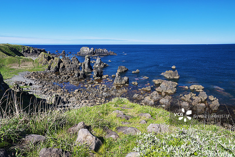 入道崎，日本秋田县男鹿市图片素材