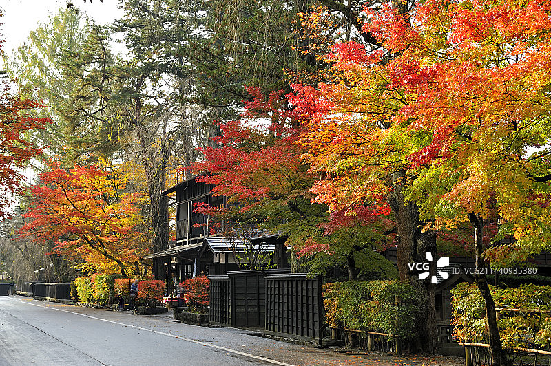 角馆武士住宅区，日本秋田县仙北市图片素材