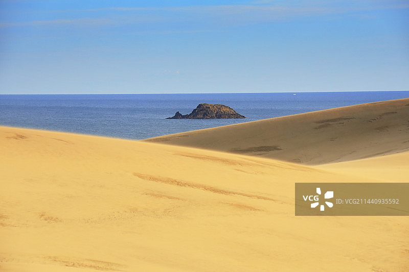 鸟取沙丘和岛根县海士町的早晨，鸟取县图片素材