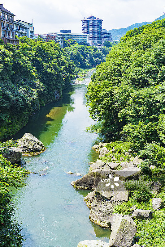日本栃木县日光市鬼怒川温泉峡谷度假区图片素材