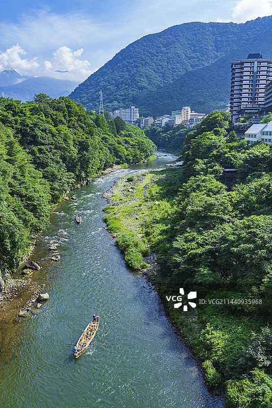 日本栃木县日光市鬼怒川温泉峡谷度假区图片素材