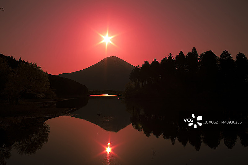 田贯湖日出图片素材