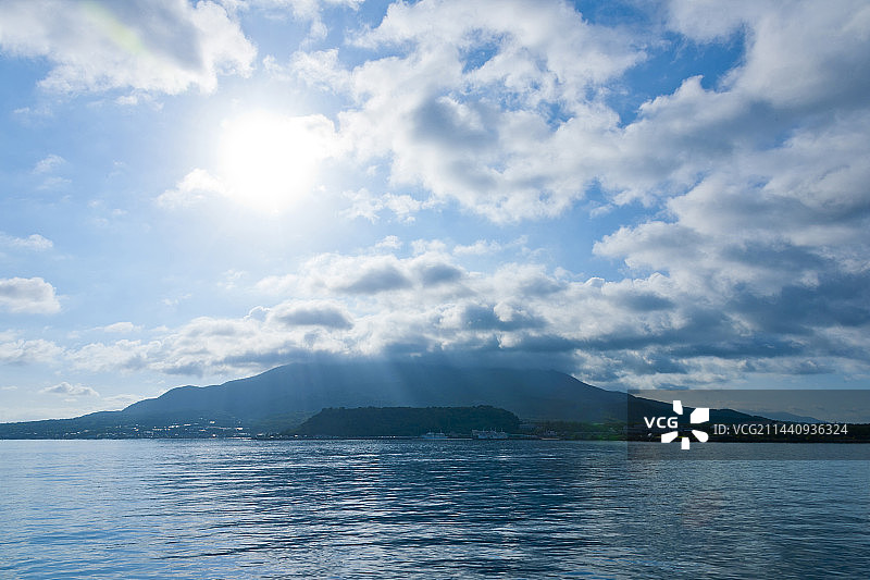 清晨的樱岛图片素材