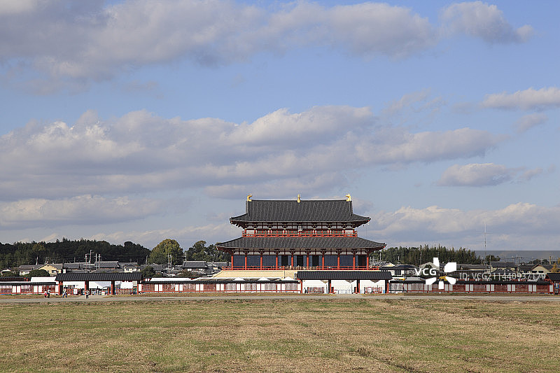 奈良平城宫遗址大极殿，日本奈良县奈良市图片素材