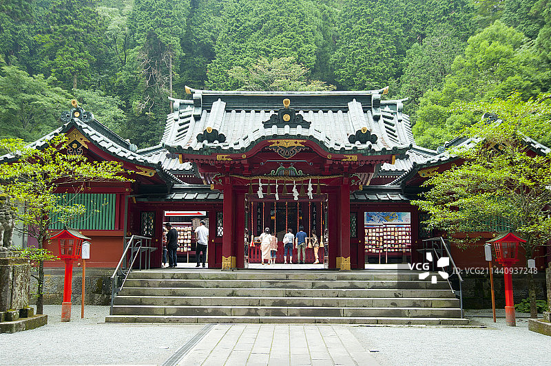 日本神奈川县箱根神社正殿图片素材