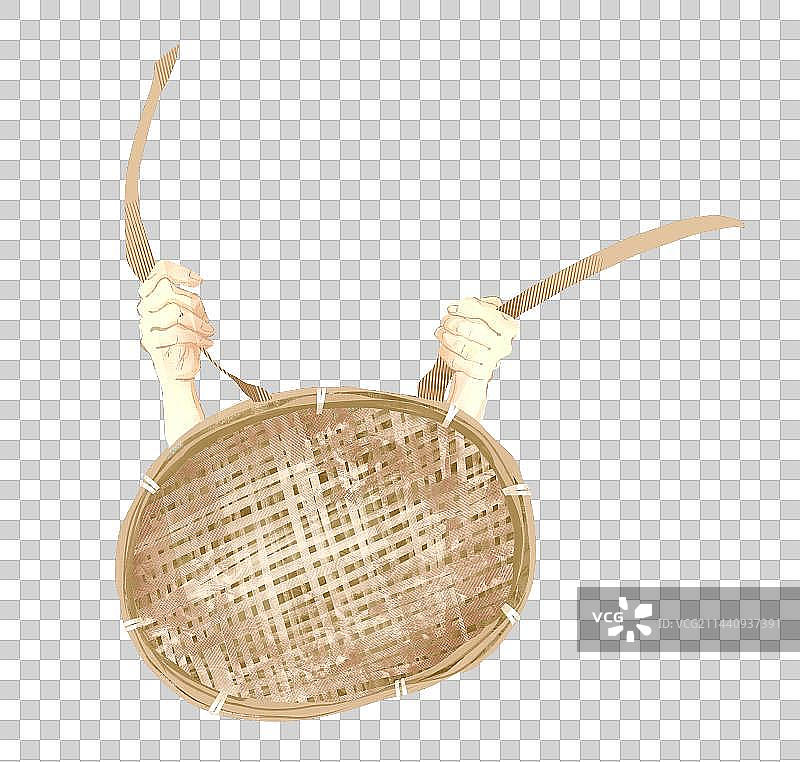 宁波四明山竹编插画元素图片素材