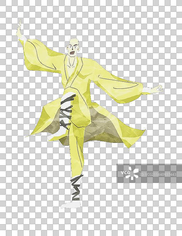 少林功夫插画元素图片素材