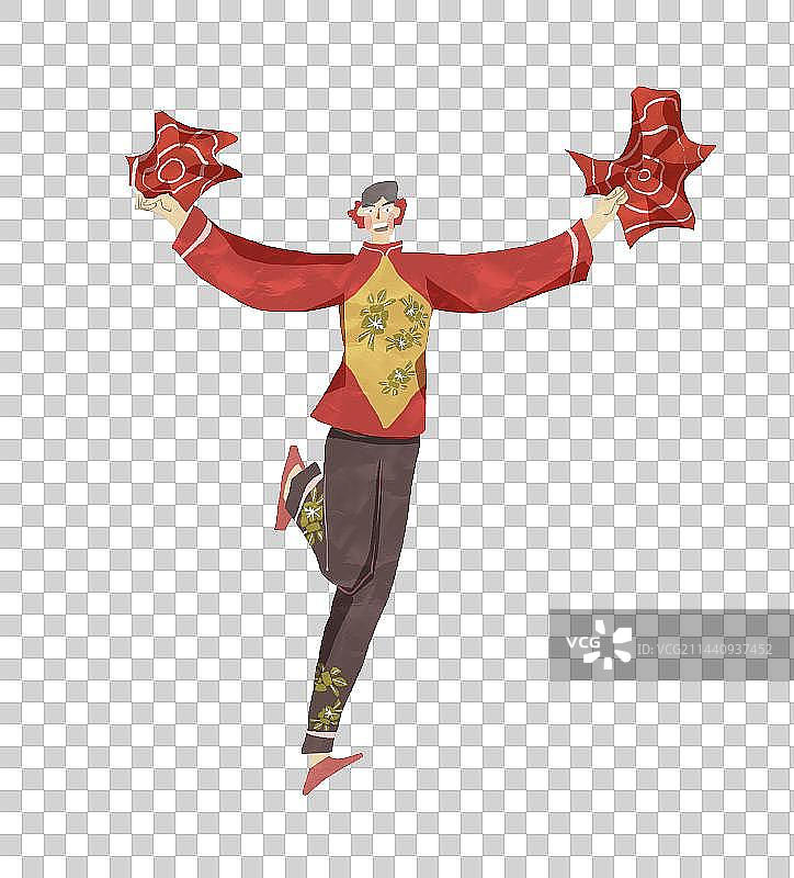 沈阳秧歌插画元素图片素材