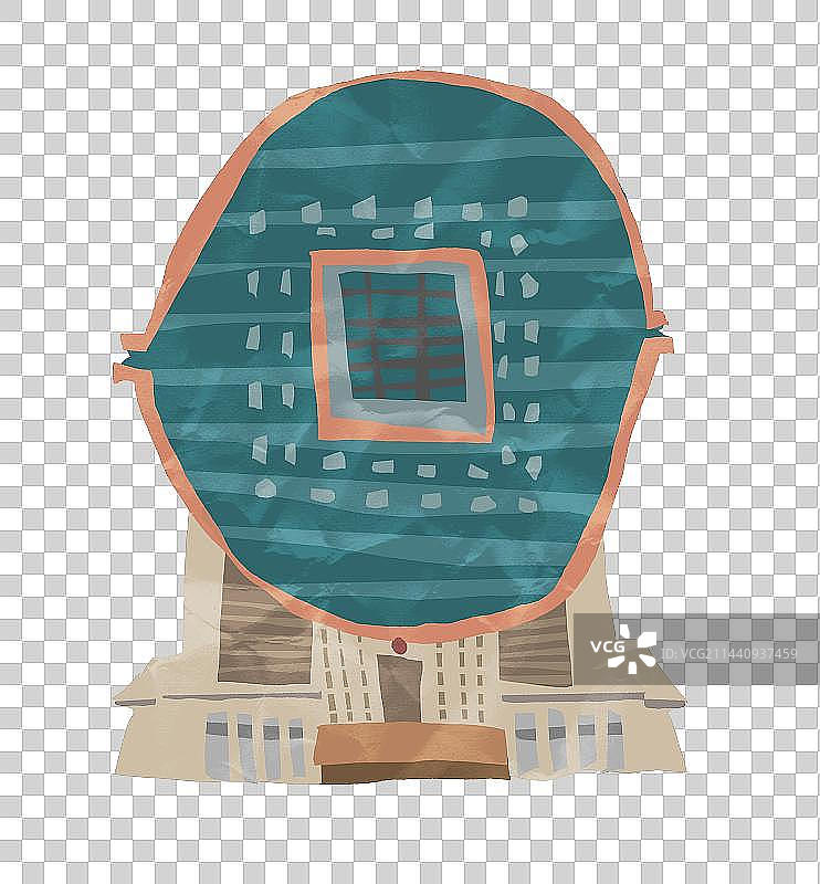 沈阳方圆大厦插画元素图片素材