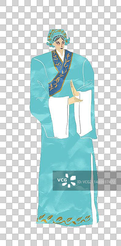 苏州昆曲插画元素图片素材