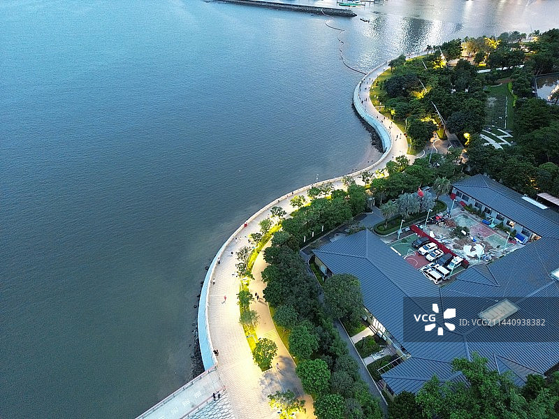 航拍视角下的蛇口图片素材