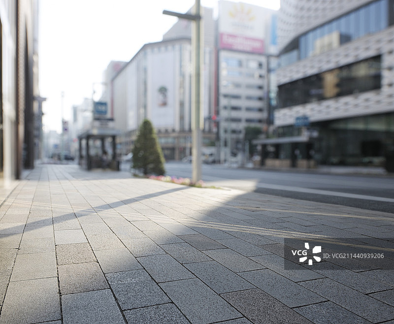 清晨的东京中央区银座中央通图片素材