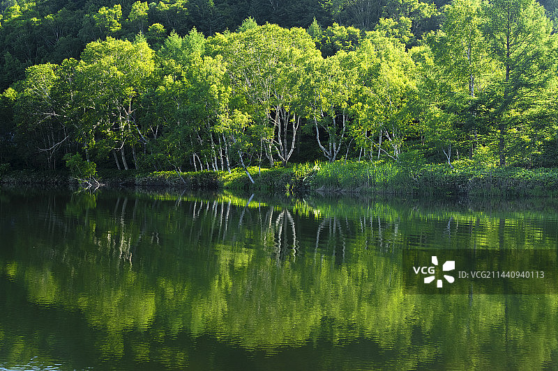 木戸池，日本长野县图片素材