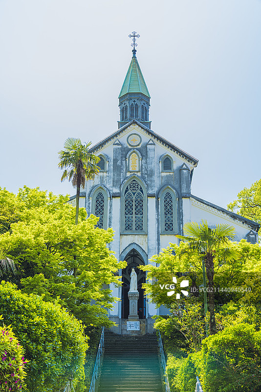 日本长崎县长崎市大浦天主堂图片素材