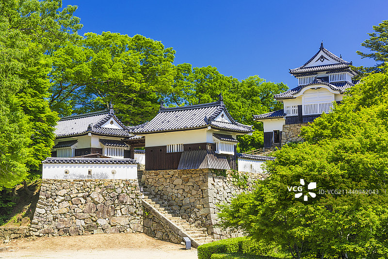 备中松山城，日本冈山县高梁市图片素材