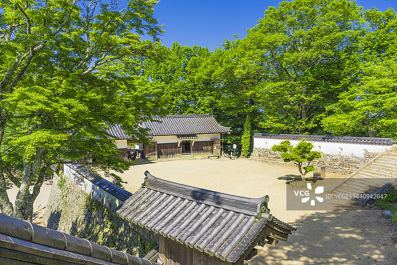 备中松山城，日本冈山县高梁市图片素材