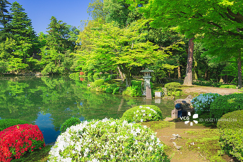 日本石川县金泽市兼六园图片素材