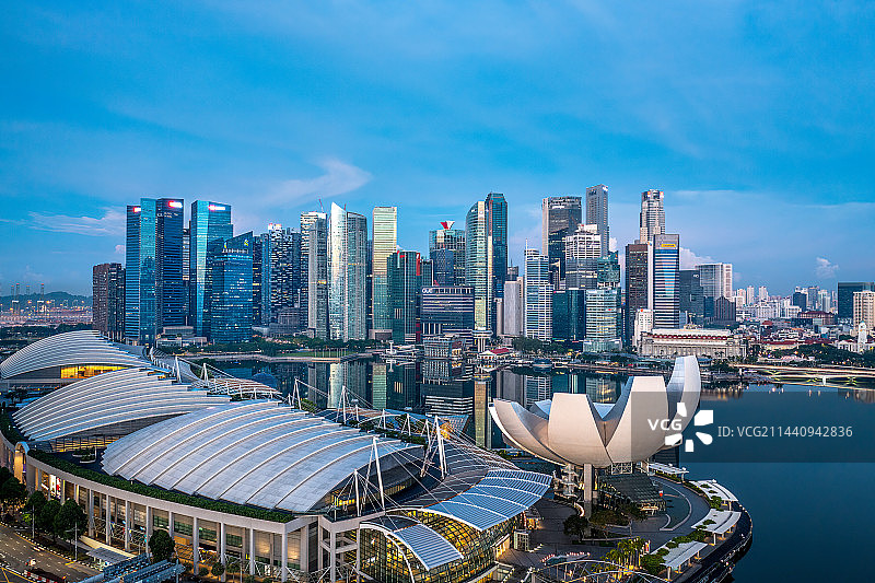 亚洲新加坡城市风光—新加坡夜景图片素材