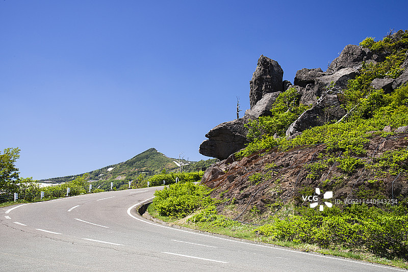 岩手县八幡平亚斯彼得路线和源太岩松尾图片素材