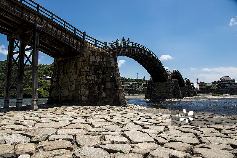 日本山口县岩国市锦带桥图片素材