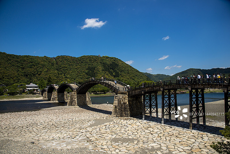 日本山口县岩国市锦带桥图片素材