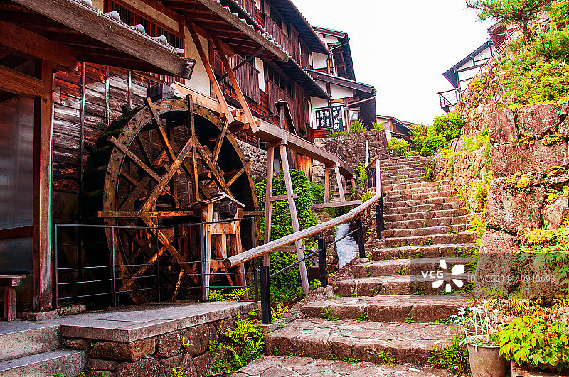 日本岐阜县中津川市马笼宿图片素材