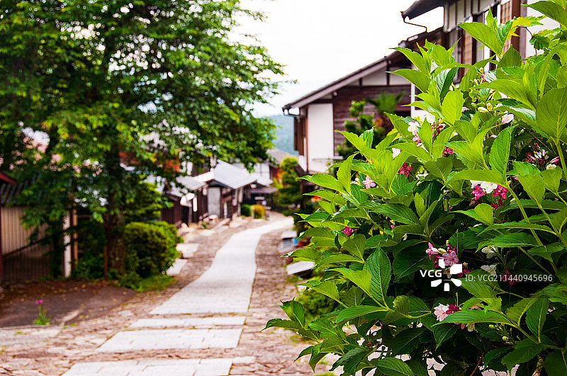 日本岐阜县中津川市马笼宿图片素材