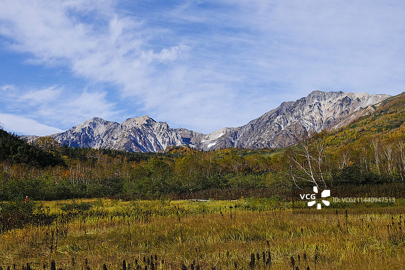 日本长野县北安昙郡小谷村栂池自然公园图片素材