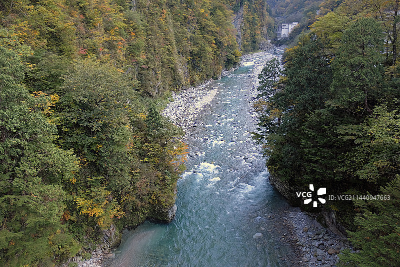 日本富山县黑部峡谷图片素材