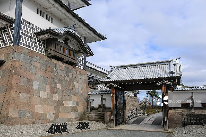 日本金泽城桥爪门续橹（石川县金泽市丸之内）图片素材