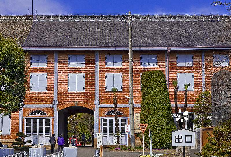 日本群马县富冈丝绸厂东茧仓库图片素材