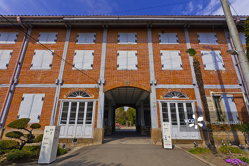 日本群马县富冈丝绸厂东茧仓库图片素材