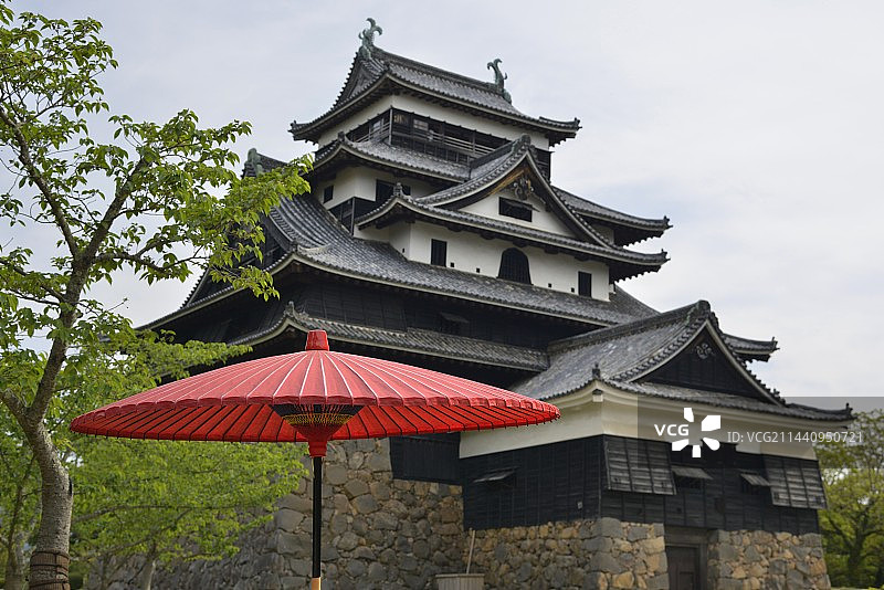日本松江城，岛根县松江市殿町图片素材
