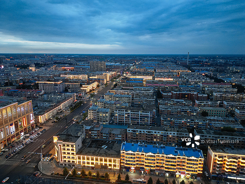 白城市 白城站 海明路 民生中学 市民广场 白城文化中心 航拍图片素材