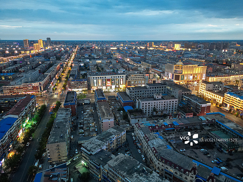 白城市 白城站 海明路 民生中学 市民广场 白城文化中心 航拍图片素材