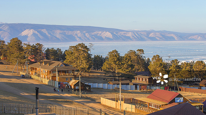 贝加尔湖的奥利洪岛图片素材