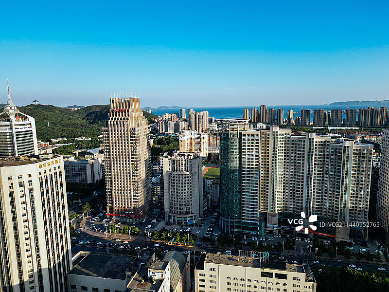 大连 金州区 银帆宾馆 炮台山公园 万达广场 开发区 航拍图片素材