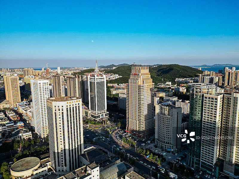 大连 金州区 银帆宾馆 炮台山公园 万达广场 开发区 航拍图片素材