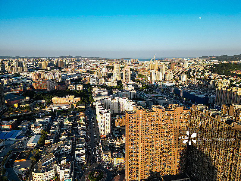 大连 金州区 银帆宾馆 炮台山公园 万达广场 开发区 航拍图片素材