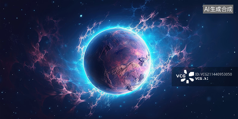 【AI数字艺术】外太空星球背景唯美图像图片素材