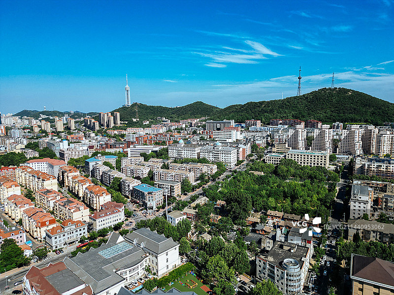 大连 人民广场 劳动公园 凯旋广场 希望大厦 地标 航拍图片素材